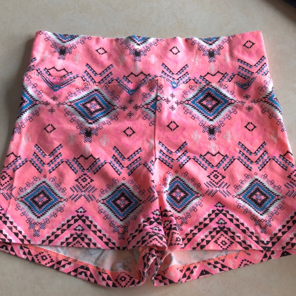 Pink Aztec print shorts